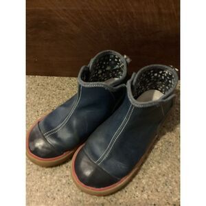 See Kai Run Girls Leather Ankle Boots Navy  Sz 12.5